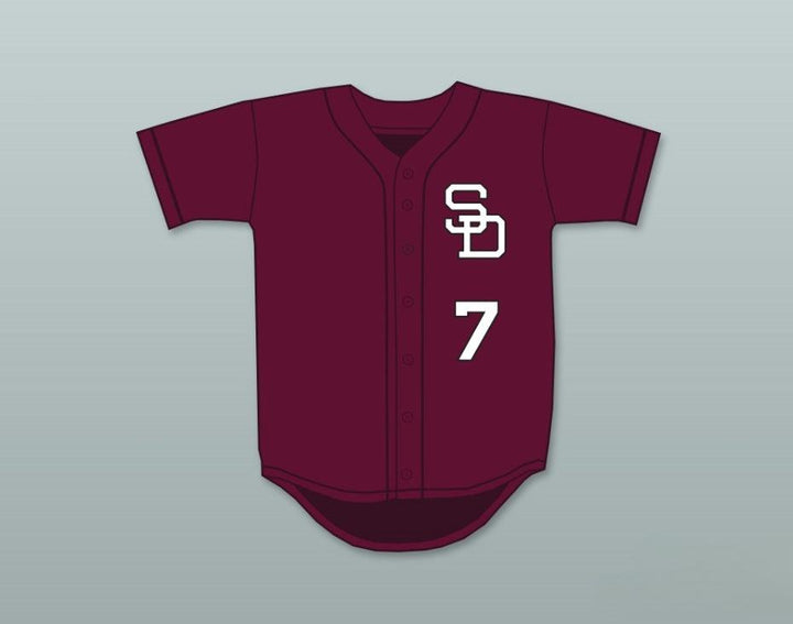 Custom Any Name Number ANTHONY RIZZO 7 STONEMAN DOUGLAS HIGH SCHOOL  MAROON BASEBALL JERSEY 2 Top Stitched S-6XL