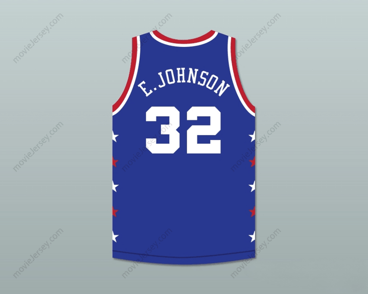 CUSTOM ANY Name Number MAGIC JOHNSON 32 MAGIC JOHNSON ALL STAR GAME BLUE BASKETBALL JERSEY 1988 MIDSUMMER NIGHT'S MAGIC CHARITY EVENT Top Stitched S-6XL