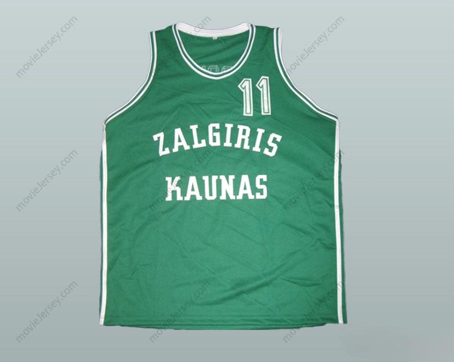 CUSTOM ANY Name Number ARVYDAS SABONIS ZALGIRIS KAUNAS BASKETBALL JERSEY Top Stitched S-6XL
