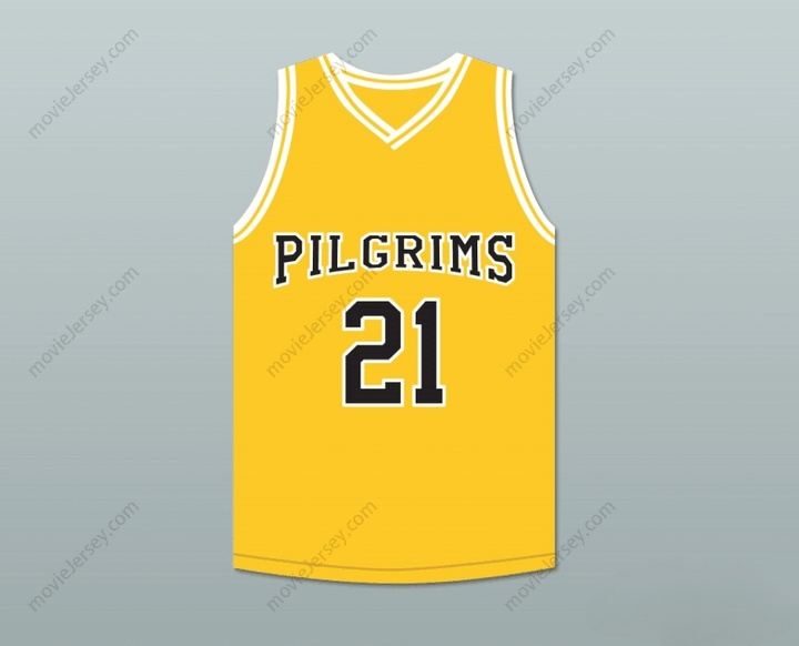 CUSTOM ANY Name Number JAMAL WALLACE 21 PILGRIMS BASKETBALL JERSEY FINDING FORRESTER Top Stitched S-6XL
