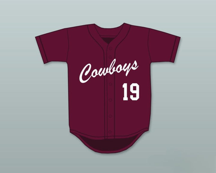 Custom Any Name Number LORENZO CAIN 19   HIGH SCHOOL COWBOYS MAROON BASEBALL JERSEY 2 Top Stitched S-6XL