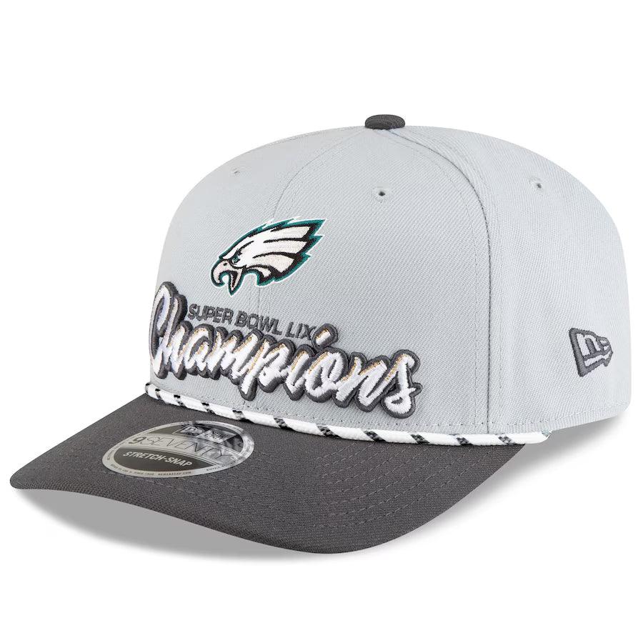 Men’s Women New Era Gray/Charcoal Locker Room Trophy Collection 9SEVENTY Rope Adjustable Hat
