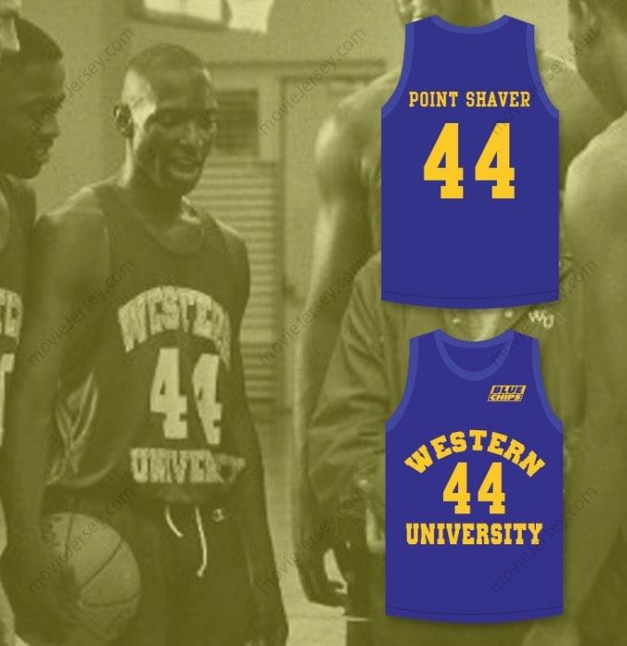 CUSTOM ANY Name Number ANTHONY C HALL TONY THE POINT SHAVER 44   BLUE BASKETBALL JERSEY WITH BLUE CHIPS PATCH Top Stitched S-6XL