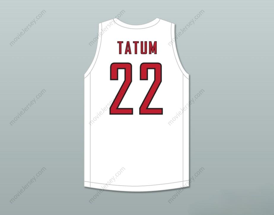 CUSTOM ANY Name Number JAYSON TATUM 22 CHAMINADE COLLEGE PREPARATORY SCHOOL RED DEVILS WHITE BASKETBALL JERSEY 2 Top Stitched S-6XL