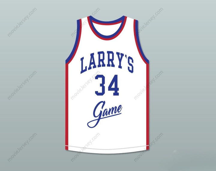 CUSTOM ANY Name Number RAY TOLBERT 34 LARRY'S GAME WHITE BASKETBALL JERSEY 1988 CHARITY EVENT Top Stitched S-6XL