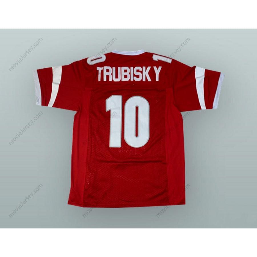 CUSTOM ANY Name Number MITCHELL TRUBISKY 10 MENTOR HIGH SCHOOL THE FIGHTING CARDINALS RED FOOTBALL JERSEY Top Stitched S-6XL