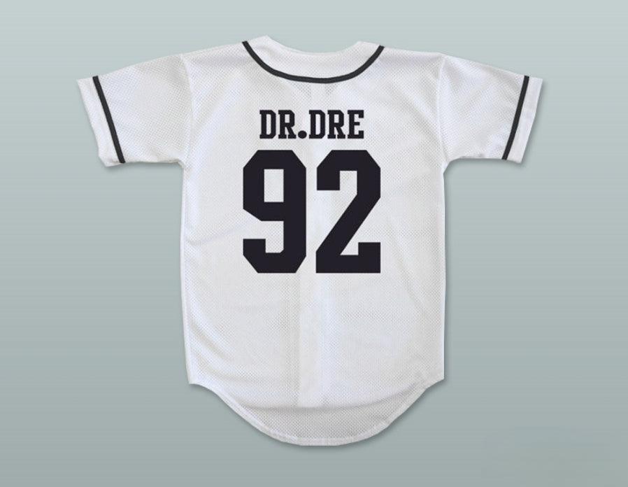 Custom Any Name Number N.W.A. DR. DRE 92 WHITE BASEBALL JERSEY Top Stitched S-6XL