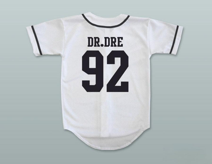 Custom Any Name Number N.W.A. DR. DRE 92 WHITE BASEBALL JERSEY Top Stitched S-6XL
