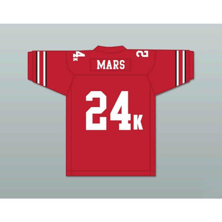 CUSTOM ANY Name Number BRUNO MARS 24K RED Football Jersey Top Stitched S-6XL