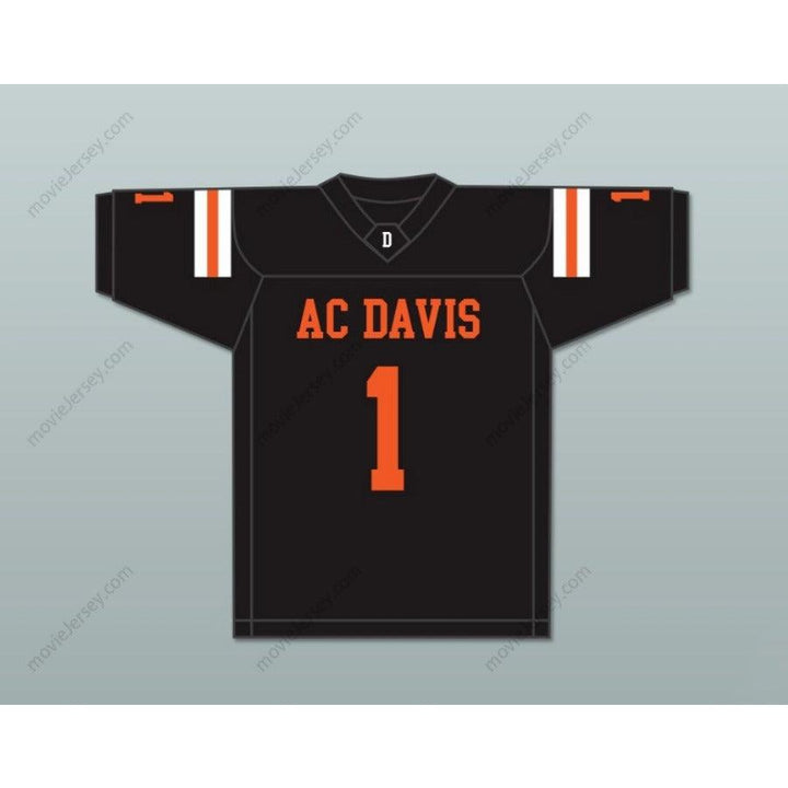 CUSTOM ANY Name Number COOPER KUPP 1 A.C. DAVIS HIGH SCHOOL PIRATES BLACK Football Jersey Top Stitched S-6XL