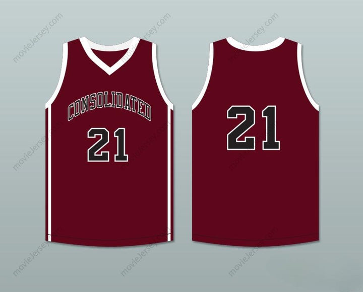 CUSTOM ANY Name Number PLAYER 21 A&M CONSOLIDATED HIGH SCHOOL TIGERS MAROON BASKETBALL JERSEY Top Stitched S-6XL