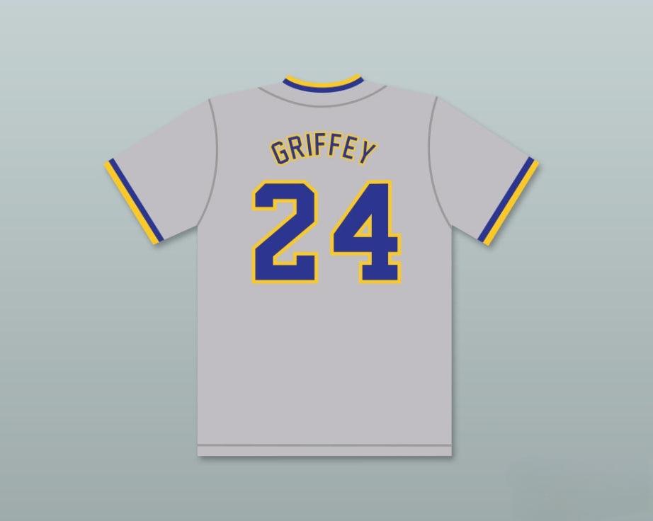 Custom Any Name Number KEN GRIFFEY JR 24 ARCHBISHOP   HIGH SCHOOL CRUSADERS GRAY BASEBALL JERSEY 2 Top Stitched S-6XL