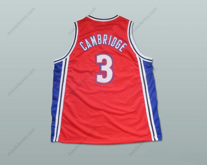 CUSTOM ANY Name Number CALVIN CAMBRIDGE 3 LOS ANGELES KNIGHTS RED BASKETBALL JERSEY WITH LIKE MIKE PATCH Top Stitched S-6XL