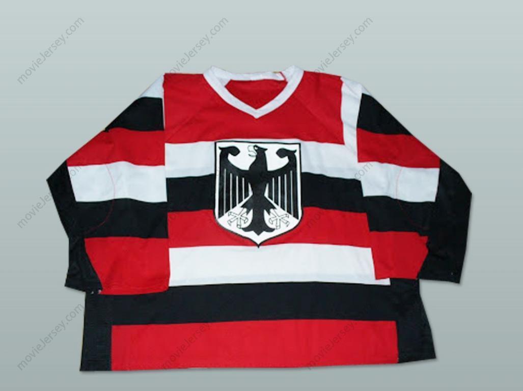 Custom Any Name Number Germany National Team Striped Hockey Jersey Any Player or Number Stitched Top Stitched S-6XL