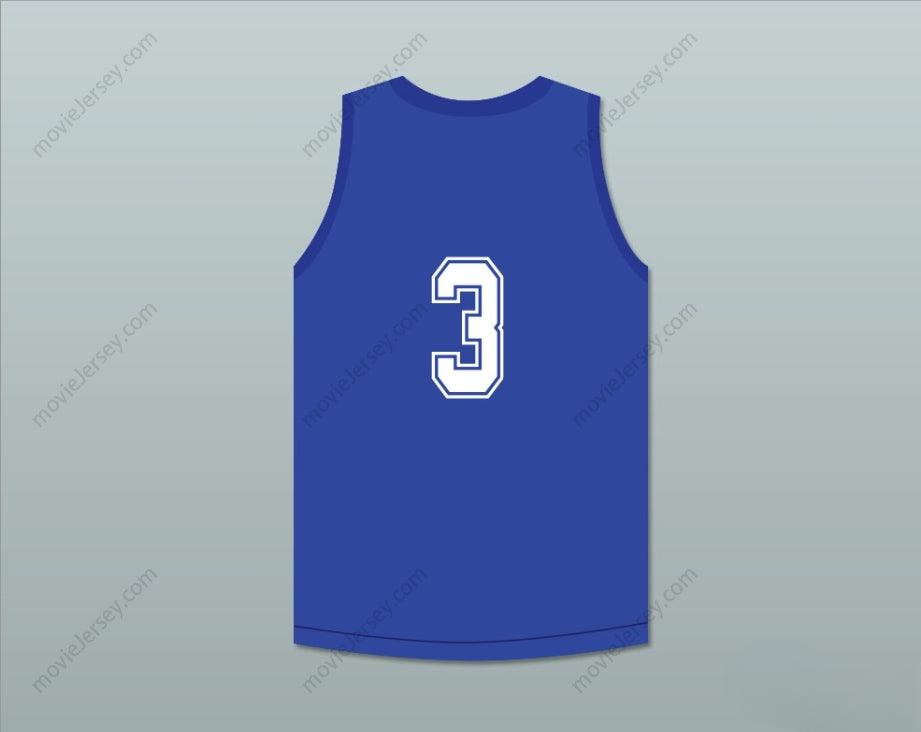 CUSTOM ANY Name Number TOMMY T. 3 CLEAN SWEEP BLUE BASKETBALL JERSEY SLAM DUNK ERNEST Top Stitched S-6XL