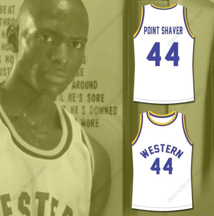 CUSTOM ANY Name Number ANTHONY C HALL TONY THE POINT SHAVER 44 WESTERN UNIVERSITY DOLPHINS WHITE BASKETBALL JERSEY BLUE CHIPS Top Stitched S-6XL