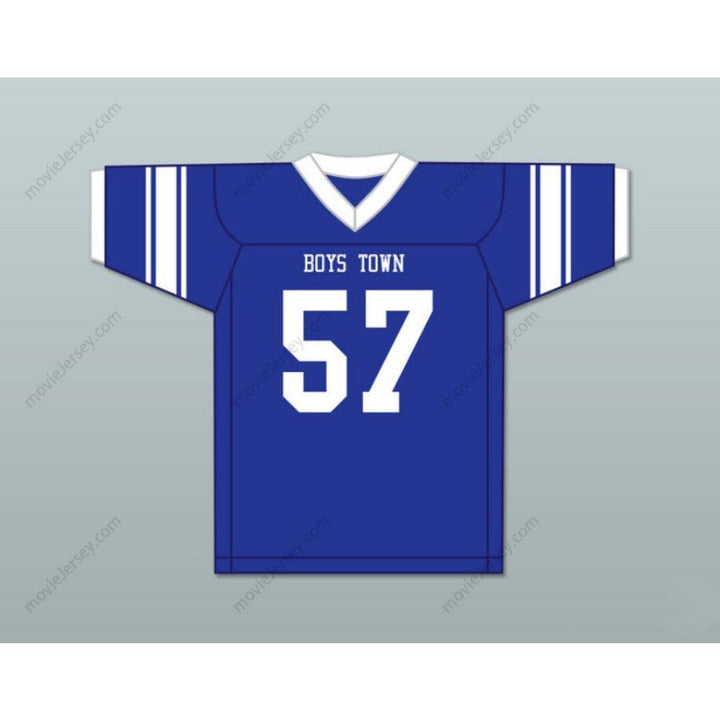 CUSTOM ANY BLUE SHAQUIL BARRETT 57 BOYS TOWN HIGH SCHOOL FOOTBALL JERSEY