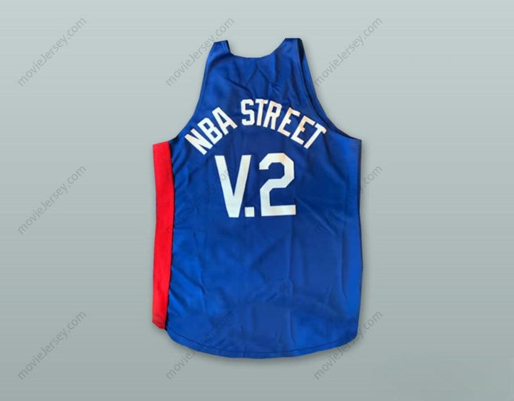 CUSTOM ANY Name Number STREET VOLUME 2 VIDEO GAME BLUE BASKETBALL JERSEY Top Stitched S-6XL