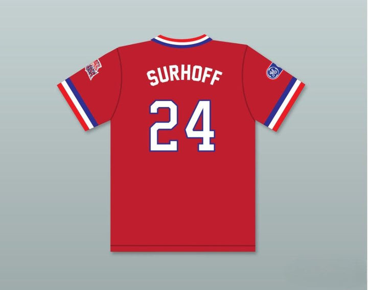 Custom Any Name Number B.J. SURHOFF 24 1984 USA TEAM RED BASEBALL JERSEY Top Stitched S-6XL