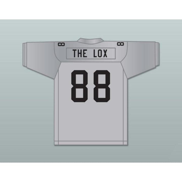 CUSTOM ANY Name Number THE LOX ROUGH RYDERS 88 SILVER Football Jersey Top Stitched S-6XL