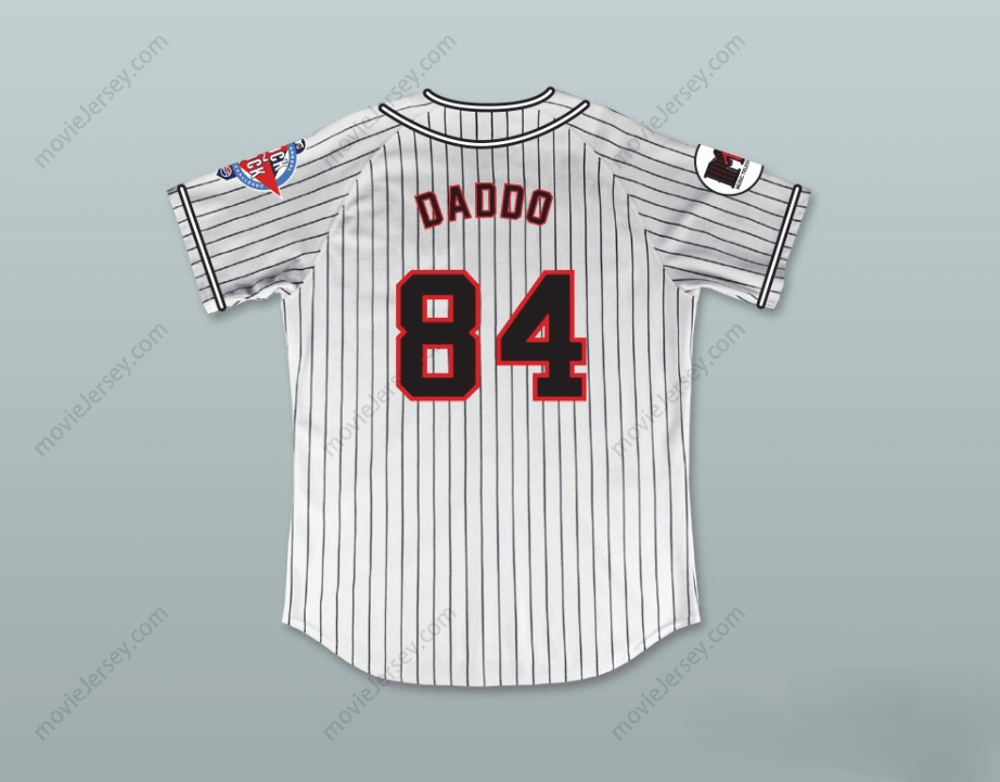 Custom Any Name Number CAMERON DADDO 84 HOMEBOYS PINSTRIPED BASEBALL JERSEY 6TH ANNUAL ROCK N' JOCK SOFTBALL CHALLENGE 1995 Top Stitched S-6XL