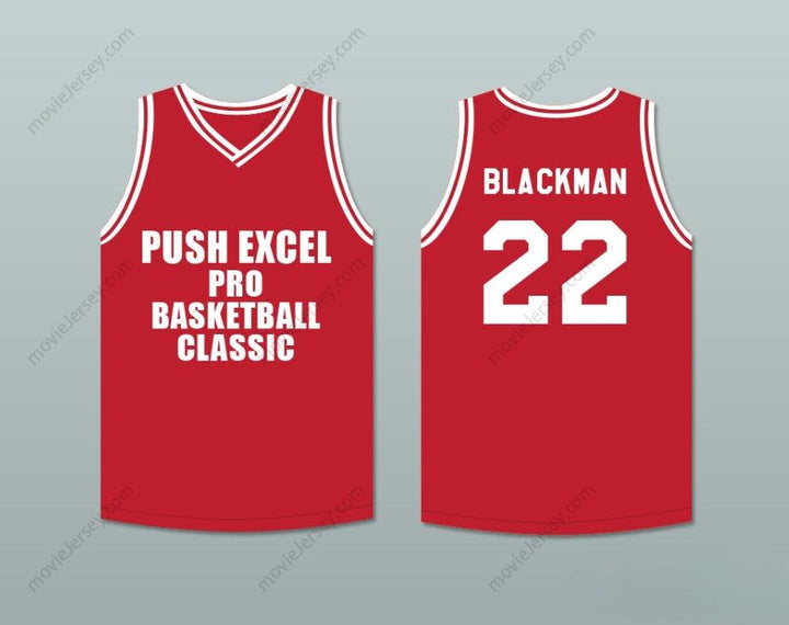 CUSTOM ANY Name Number ROLANDO BLACKMAN 22 PUSH EXCEL PRO BASKETBALL CLASSIC RED BASKETBALL JERSEY 1988 CHARITY EVENT Top Stitched S-6XL