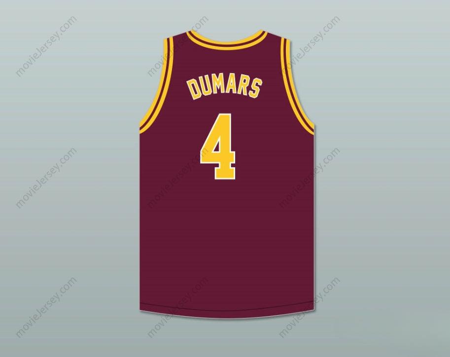 CUSTOM ANY Name Number JOE DUMARS 4  CENTRAL HIGH SCHOOL CHIEFS MAROON BASKETBALL JERSEY 1 Top Stitched S-6XL