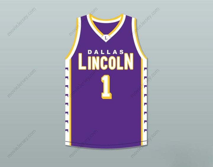 CUSTOM ANY Name Number CHRIS BOSH 1 LINCOLN HIGH SCHOOL  TIGERS PURPLE BASKETBALL JERSEY 2 Top Stitched S-6XL