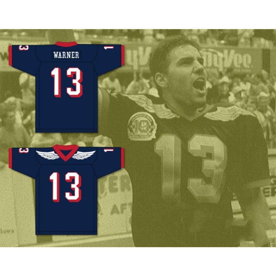 CUSTOM ANY Name Number KURT WARNER 13 IOWA BARNSTORMERS Football Jersey Top Stitched S-6XL