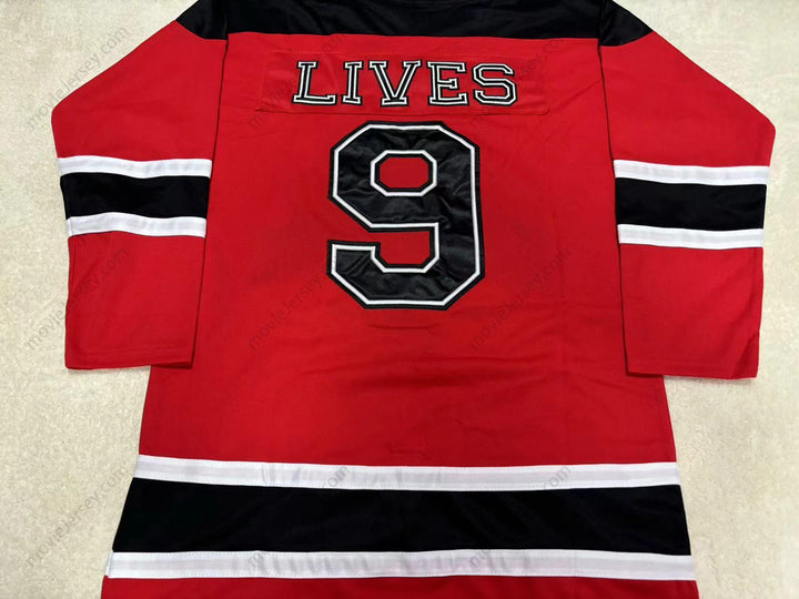 Custom Any Name Number AEROSMITH 9 LIVES RED HOCKEY JERSEY Stitched Top Stitched S-6XL