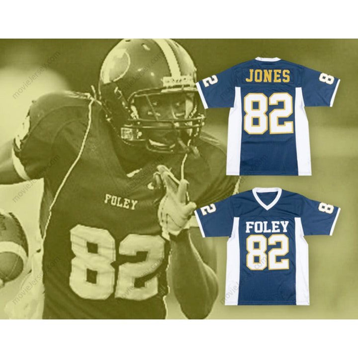 CUSTOM ANY Name Number JULIO JONES 82 FOLEY HIGH SCHOOL LIONS BLUE FOOTBALL JERSEY Top Stitched S-6XL