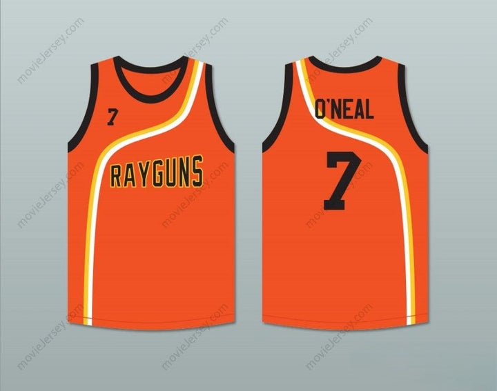 CUSTOM ANY Name Number JERMAINE O’NEAL 7 ROSWELL RAYGUNS ORANGE BASKETBALL JERSEY Top Stitched S-6XL