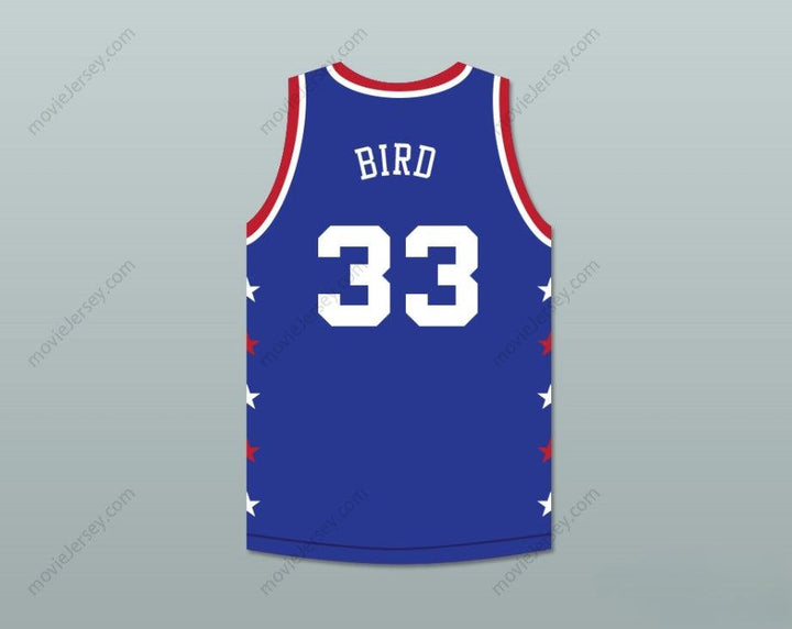 CUSTOM ANY Name Number LARRY BIRD 33 MAGIC JOHNSON ALL STAR GAME BLUE BASKETBALL JERSEY 1986 MIDSUMMER NIGHT'S MAGIC CHARITY EVENT Top Stitched S-6XL