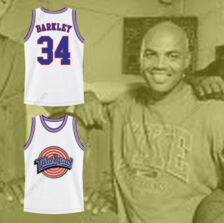 CUSTOM ANY Name Number SPACE JAM TUNE SQUAD CHARLES BARKLEY BASKETBALL JERSEY STITCH SEWN NEW Top Stitched S-6XL