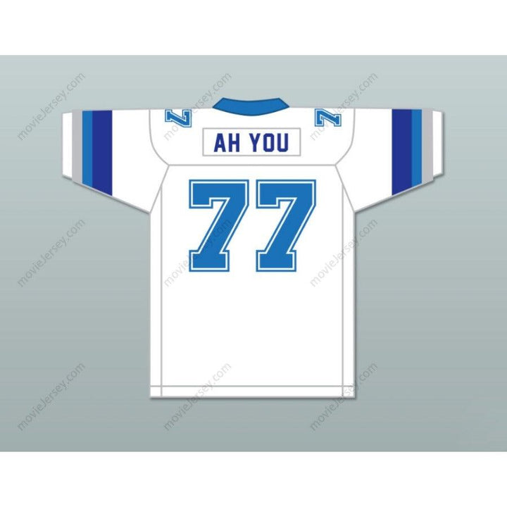 CUSTOM ANY Name Number 1983 USFL JUNIOR AH YOU 77 BOSTON BREAKERS ROAD Football Jersey Top Stitched S-6XL