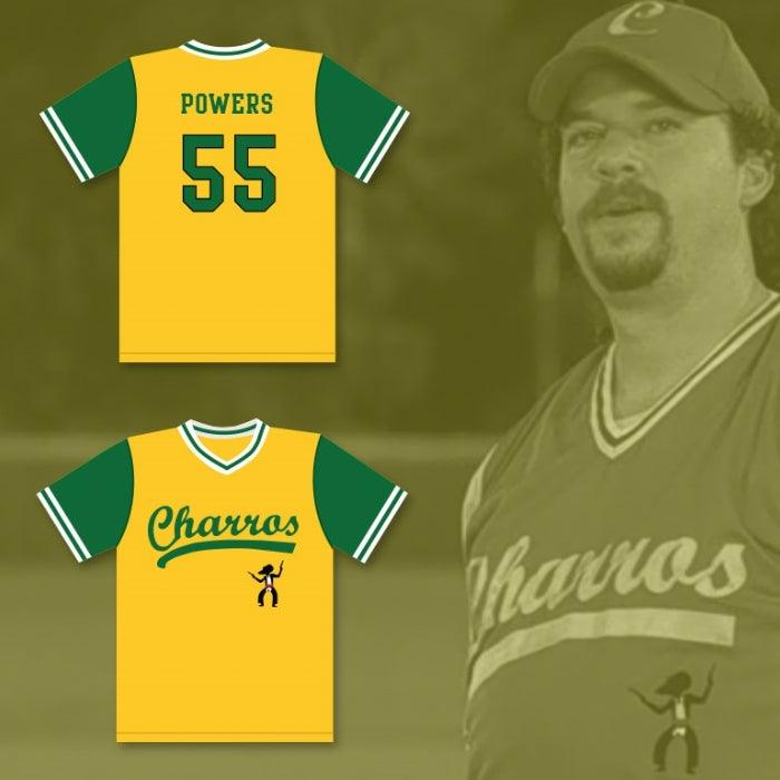 Custom Any Name Number KENNY POWERS 55 CHARROS AWAY BASEBALL JERSEY EASTBOUND & DOWN Top Stitched S-6XL