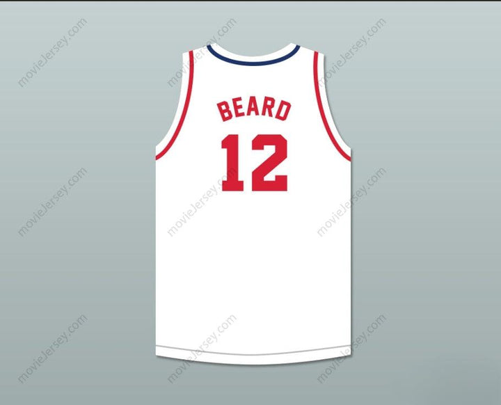 CUSTOM ANY Name Number RALPH BEARD 12  OLYMPIANS WHITE BASKETBALL JERSEY Top Stitched S-6XL