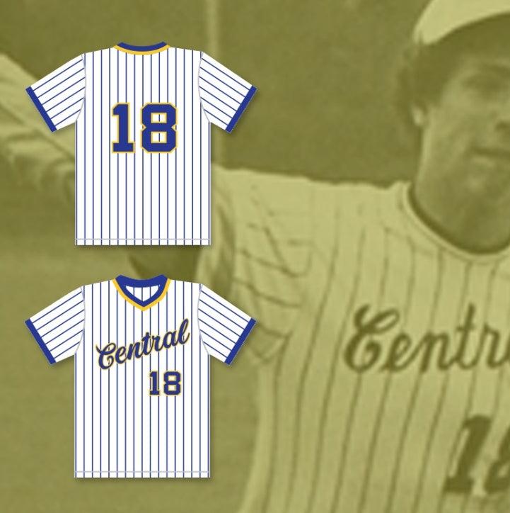 Custom Any Name Number DAN MARINO 18 CENTRAL CATHOLIC HIGH SCHOOL VIKINGS PINSTRIPED BASEBALL JERSEY Top Stitched S-6XL