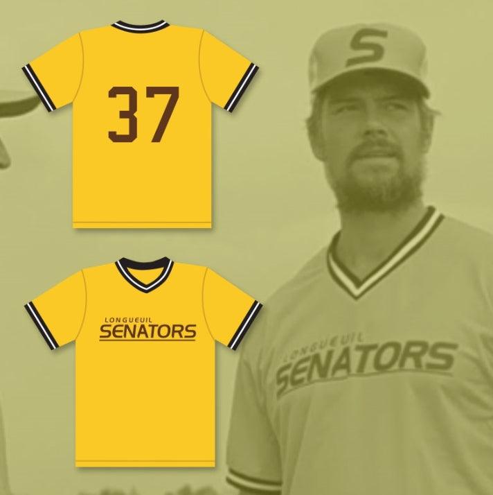 Custom Any Name Number JOSH DUHAMEL BILL LEE 37 LONGUEUIL SENATORS BEER LEAGUE BASEBALL JERSEY SPACEMAN Top Stitched S-6XL