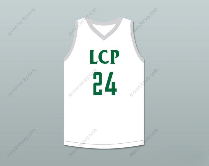 CUSTOM ANY Name Number TACKO FALL 24 LIBERTY CHRISTIAN PREP LIONS WHITE BASKETBALL JERSEY 1 Top Stitched S-6XL