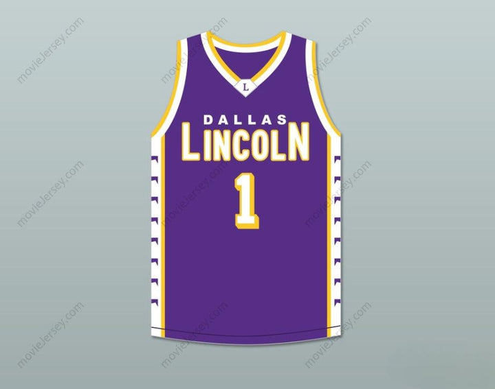 CUSTOM ANY Name Number CHRIS BOSH 1 LINCOLN HIGH SCHOOL  TIGERS PURPLE BASKETBALL JERSEY 1 Top Stitched S-6XL