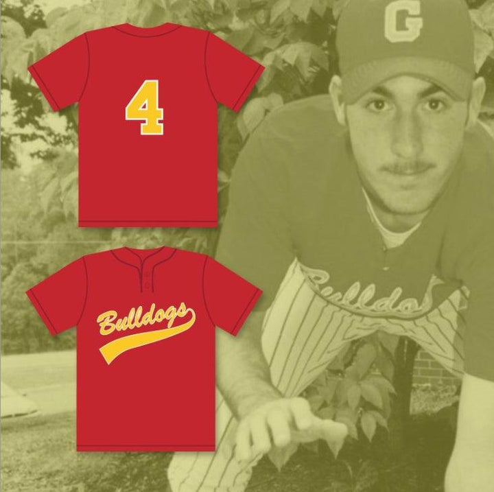 Custom Any Name Number JUSTIN VERLANDER 4  HIGH SCHOOL BULLDOGS RED BASEBALL JERSEY 1 Top Stitched S-6XL