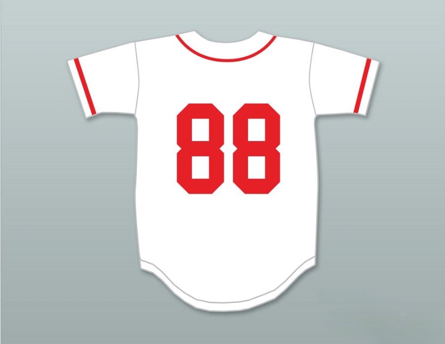 Custom Any Name Number CROOKLYN RED ON WHITE BASEBALL JERSEY ANY NAME OR NUMBER Top Stitched S-6XL