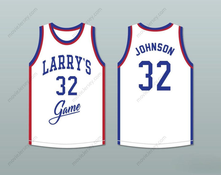 CUSTOM ANY Name Number MAGIC JOHNSON 32 LARRY'S GAME WHITE BASKETBALL JERSEY 1988 CHARITY EVENT Top Stitched S-6XL