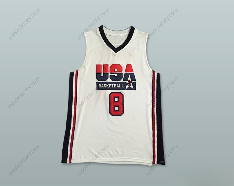 CUSTOM ANY Name Number SCOTTIE PIPPEN 8 USA HOME BASKETBALL JERSEY Top Stitched S-6XL