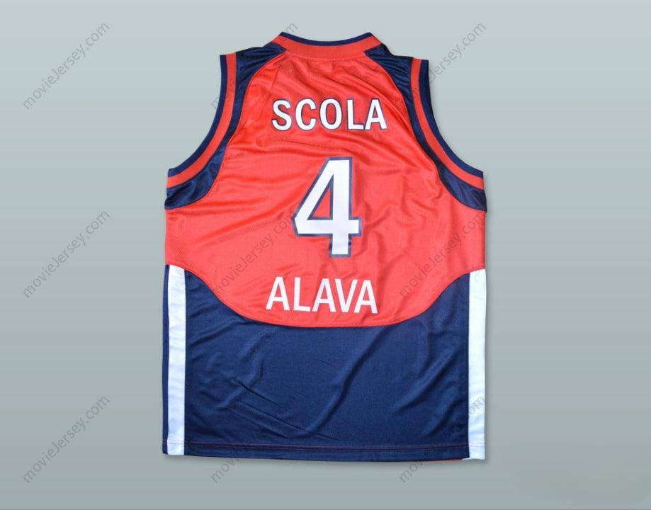 CUSTOM ANY Name Number LUIS SCOLA 4 TAU CERAMICA BASKETBALL JERSEY Top Stitched S-6XL