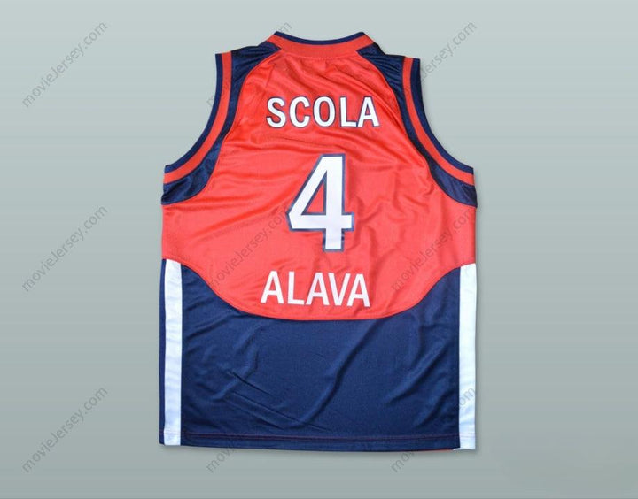 CUSTOM ANY Name Number LUIS SCOLA 4 TAU CERAMICA BASKETBALL JERSEY Top Stitched S-6XL