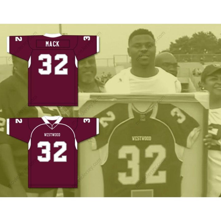 CUSTOM ANY Name Number KHALIL MACK 32 FORT PIERCE WESTWOOD HIGH SCHOOL FOOTBALL JERSEY Top Stitched S-6XL