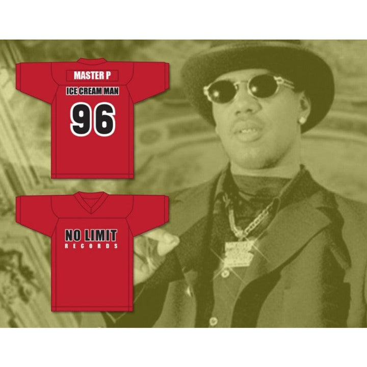 CUSTOM ANY Name Number MASTER P 96 ICE CREAM MAN NO LIMIT RECORDS Football Jersey Top Stitched S-6XL