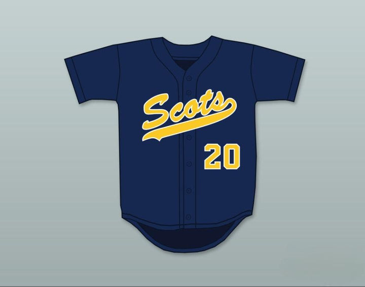 Custom Any Name Number MATTHEW STAFFORD 20 HIGHLAND PARK HIGH SCHOOL SCOTS NAVY BLUE BASEBALL JERSEY 1 Top Stitched S-6XL